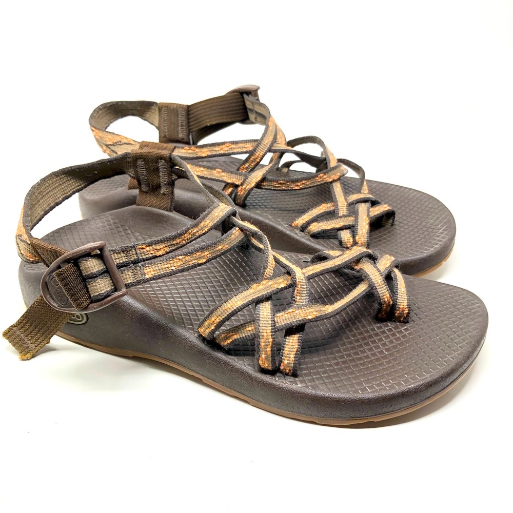 Chaco Zx2 Brown and Orange Sandals Size 8 with Vibram Soles